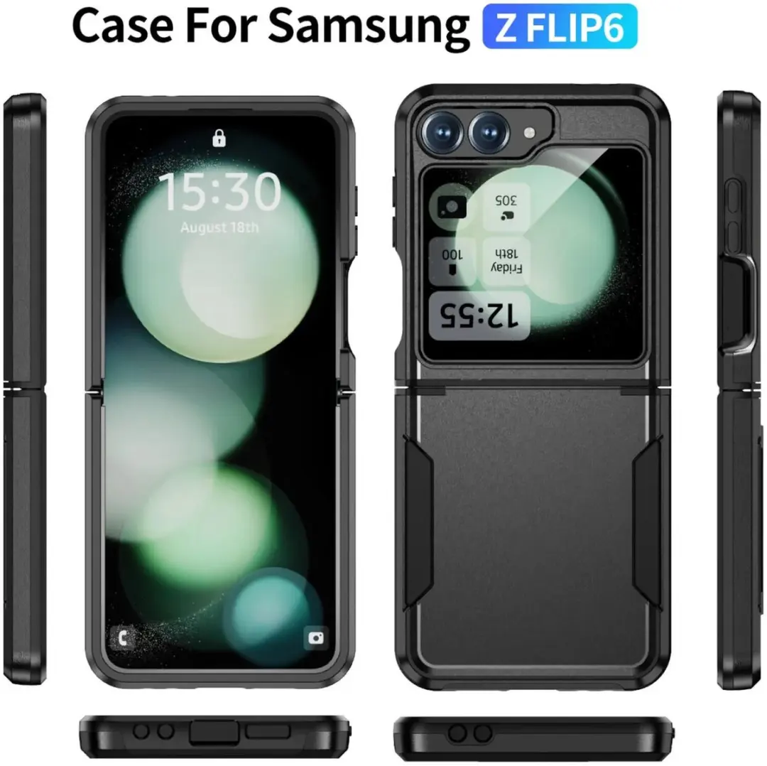 Selected Back Cover Samsung Galaxy Z Flip 6 Rugged Hoesje - Zwart - afbeelding 6 van 6