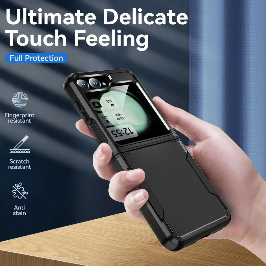 Selected Back Cover Samsung Galaxy Z Flip 6 Rugged Hoesje - Zwart