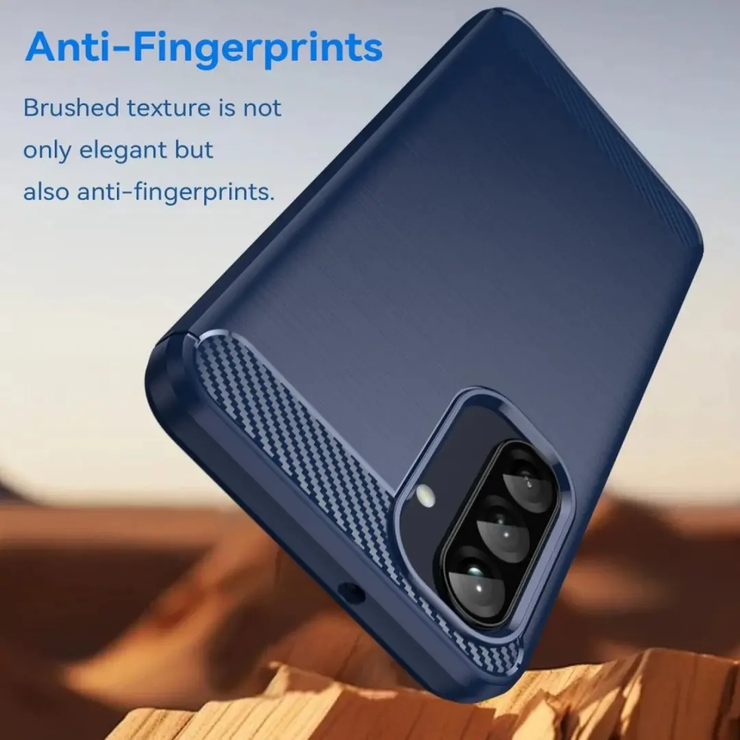Selected Geborsteld TPU Hoesje Samsung Galaxy A26 - Blauw