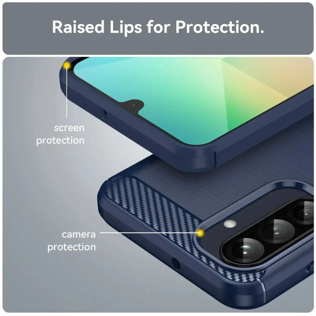 Selected Geborsteld TPU Hoesje Samsung Galaxy A26 - Blauw