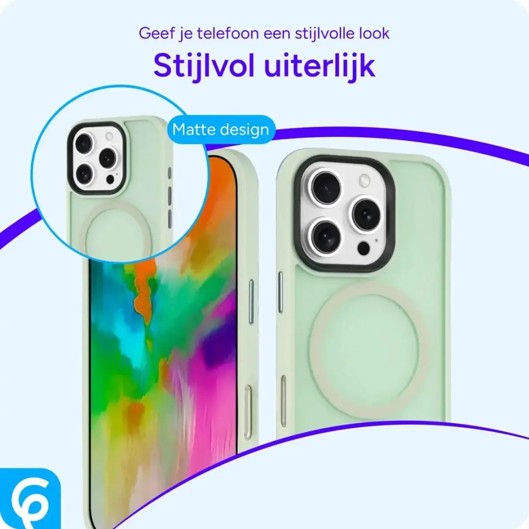 Selected by GSMpunt.nl iPhone 16 Pro Hoesje - Matte Groen - MagSafe