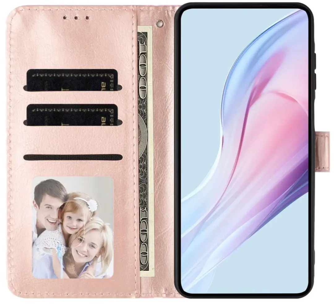 Selected Hoesje Samsung Galaxy S25 FE Polka Dot Wallet - Roze