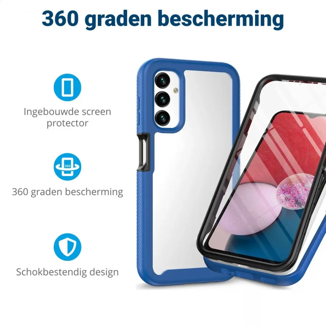 Selected by GSMpunt Hoesje Samsung Galaxy A14 - Blauw/Transparant