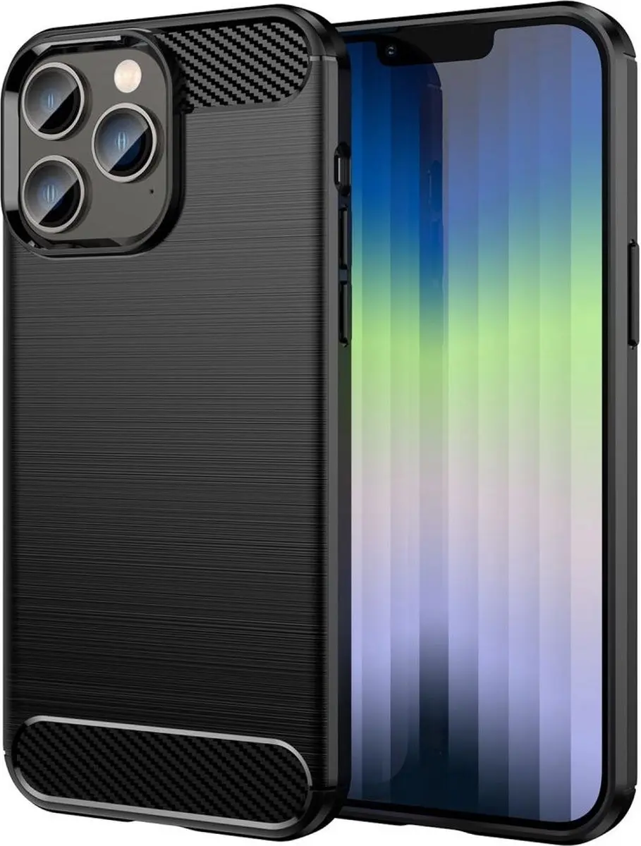 Selected Geborsteld TPU Hoesje iPhone 14 Pro