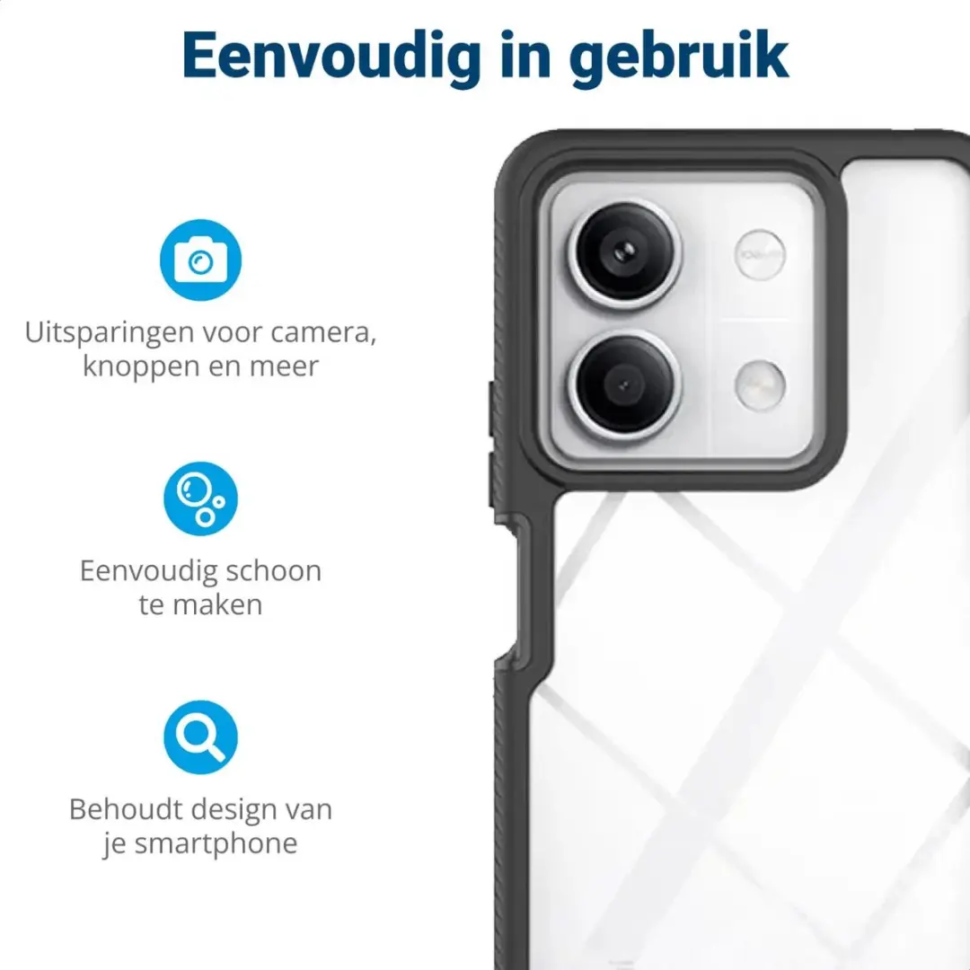 Selected Hoesje Xiaomi Redmi Note 13 5G - Full Protect - Zwart