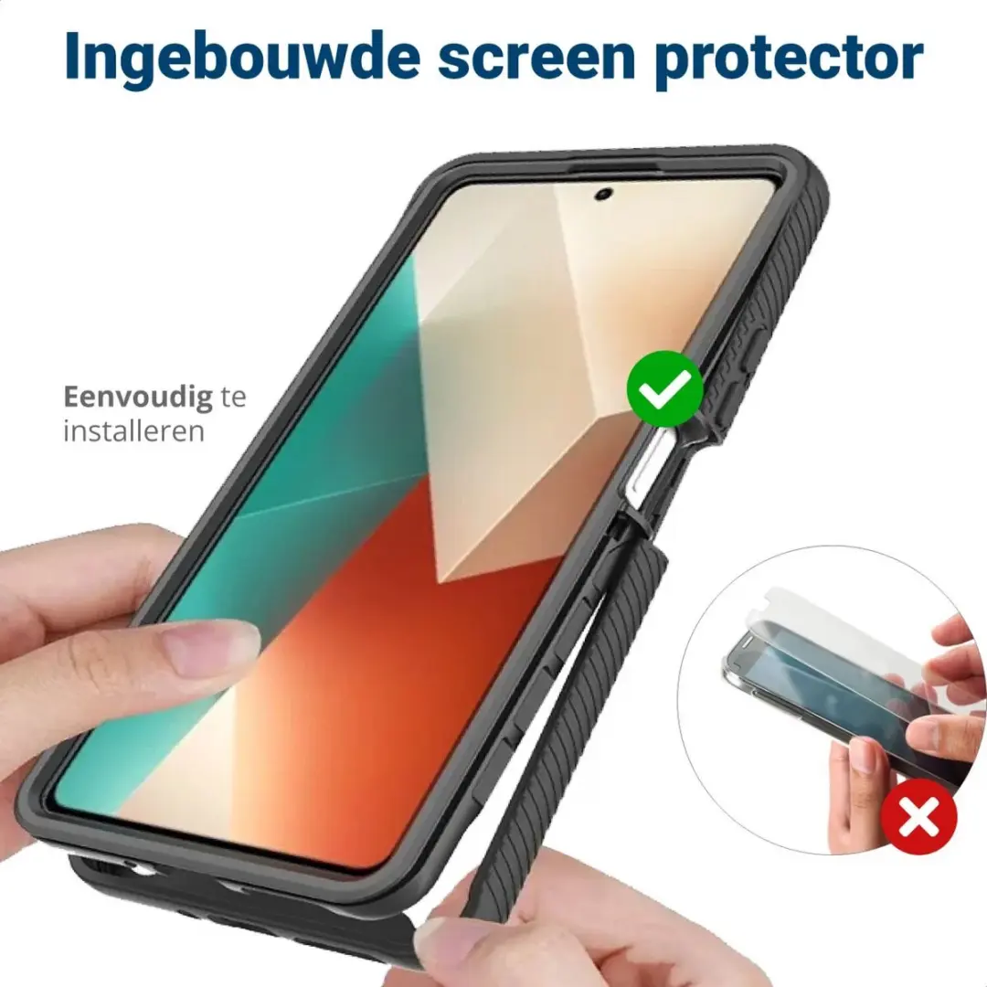 Selected Hoesje Xiaomi Redmi Note 13 5G - Full Protect - Zwart