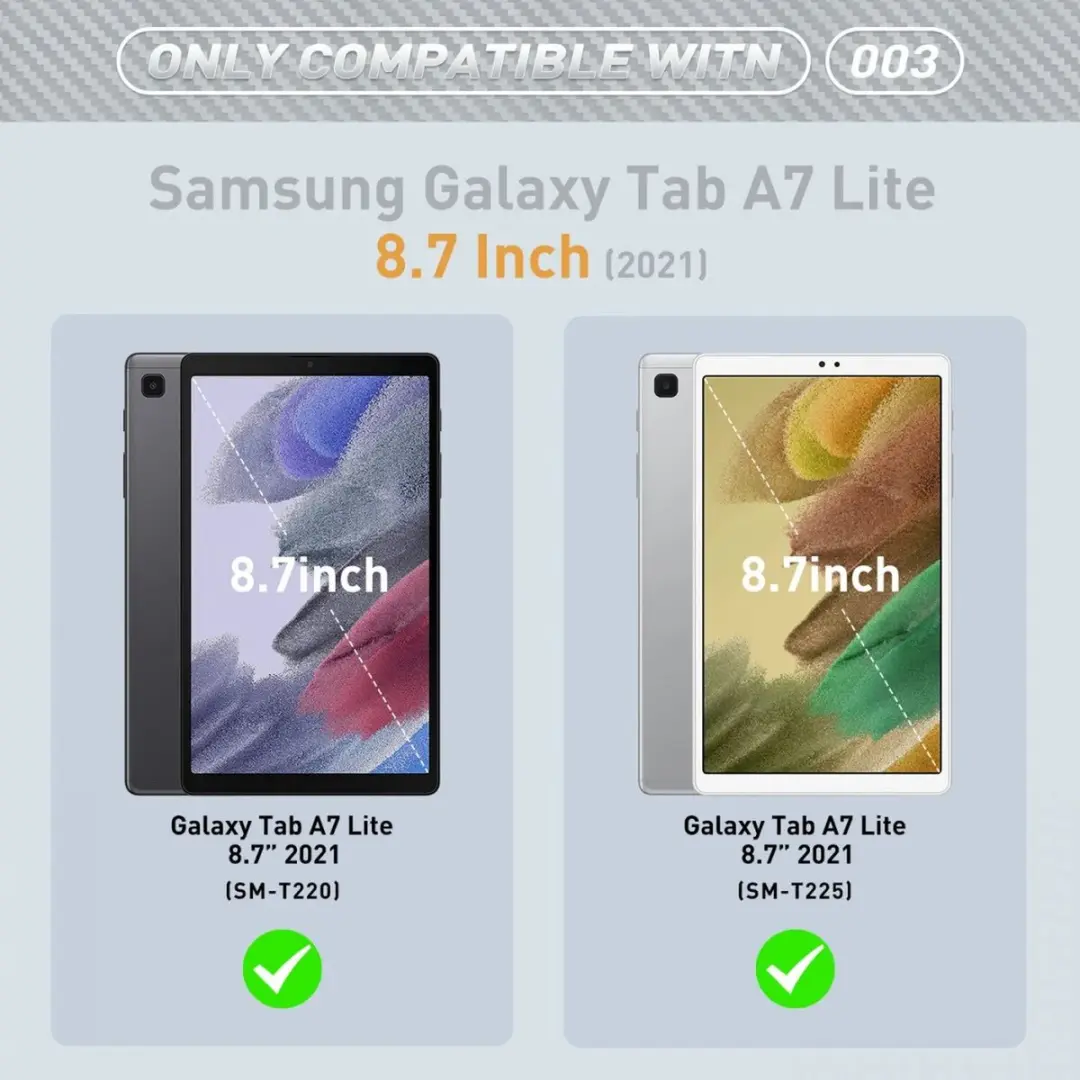 Selected Hoes Samsung Galaxy Tab A7 Lite - Full Protect Zwart