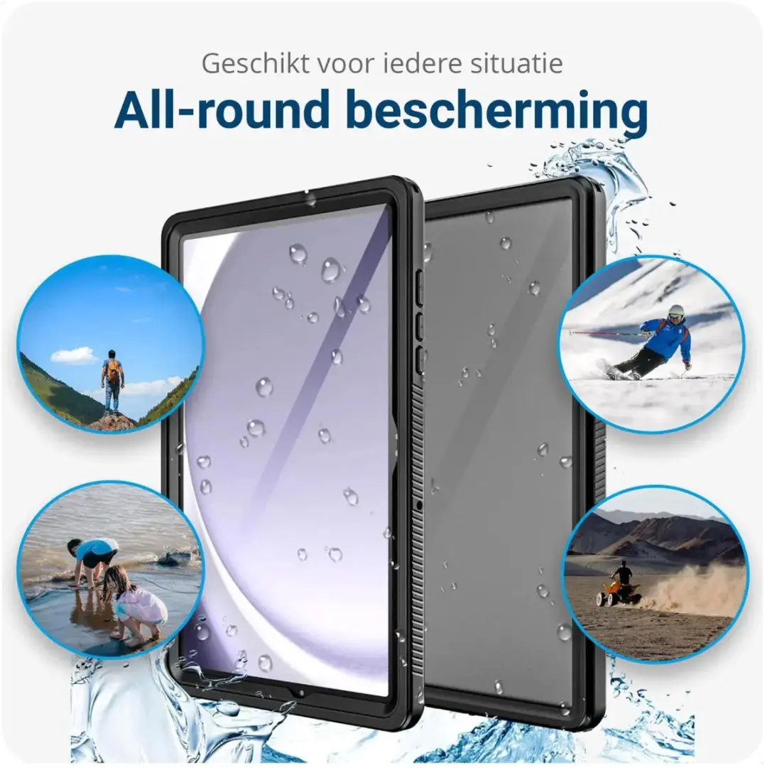 Selected Full Protect Cover Samsung Galaxy Tab A11 Plus - IP68 - Zwart