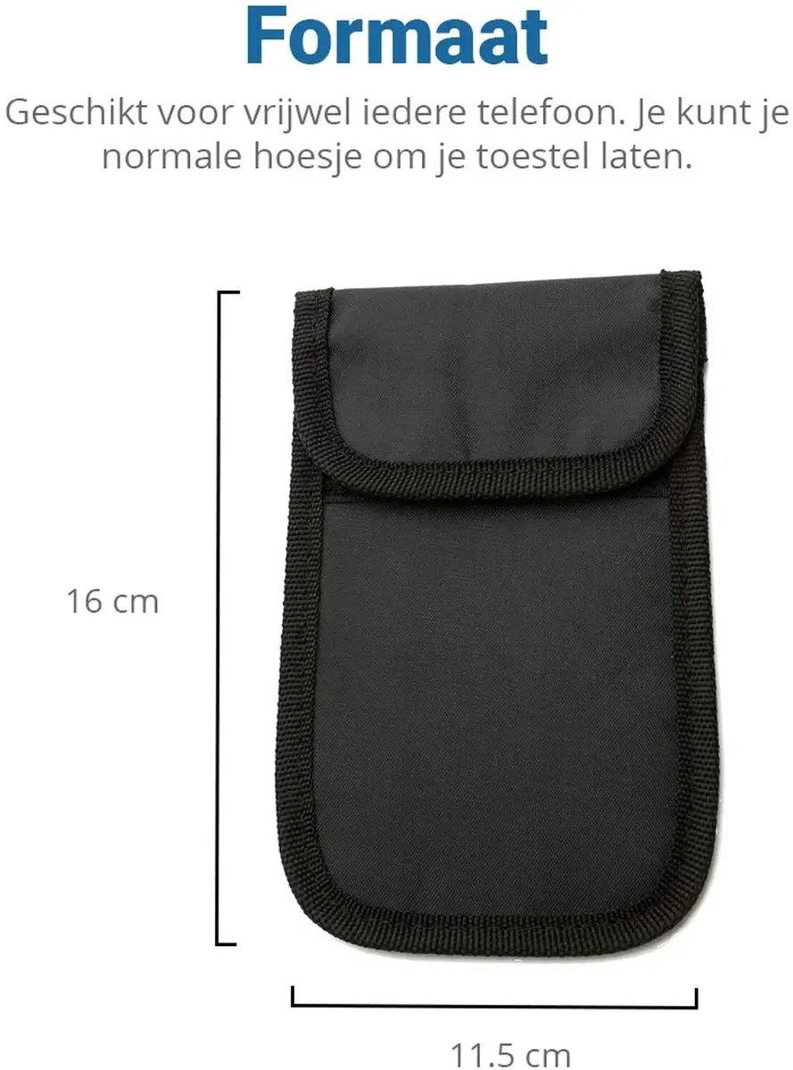 Selected SBG Faraday Bag Universeel Blokkeertas - Zwart