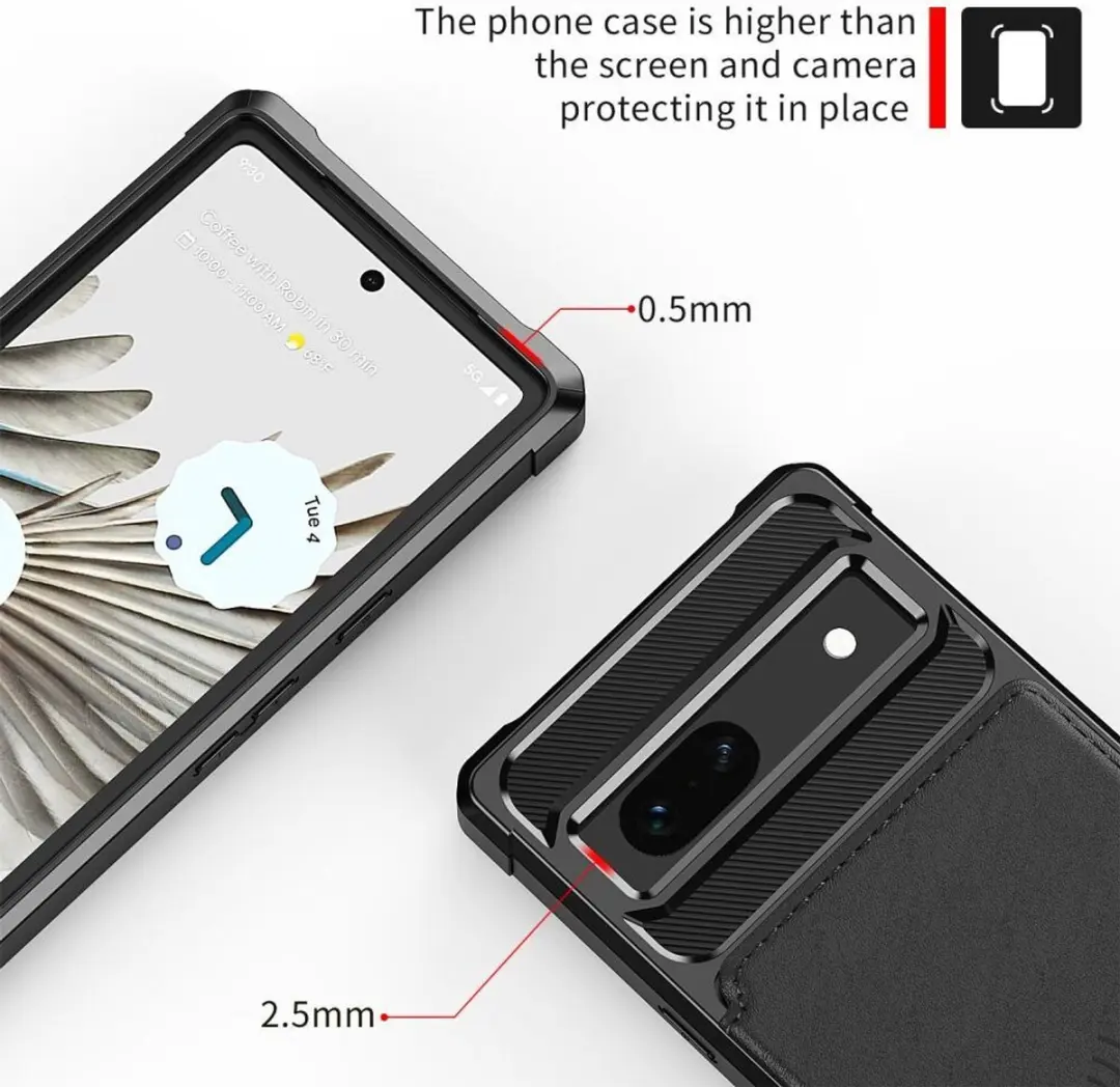 Selected Portemonnee Hoesje Google Pixel 7a - 3-in-1 Zwart