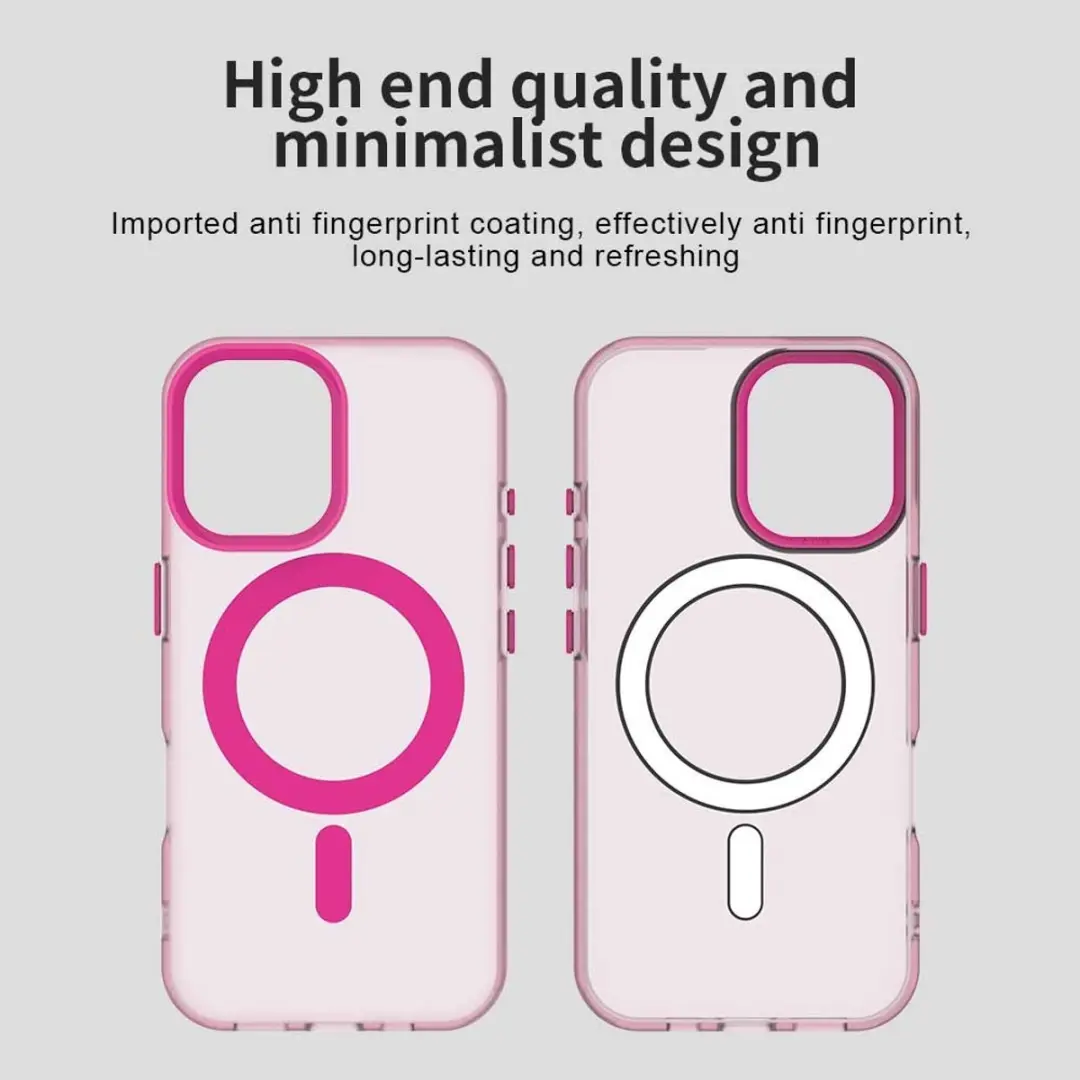 Selected MagSafe Backcover iPhone 16 - Roze & Transparant - afbeelding 4 van 6