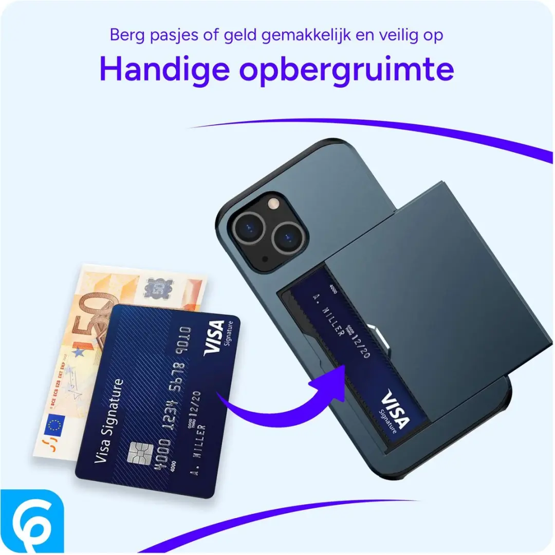 Selected Hoesje Samsung Galaxy S26 Ultra - Kaarthouder 2 Pasjes Blauw