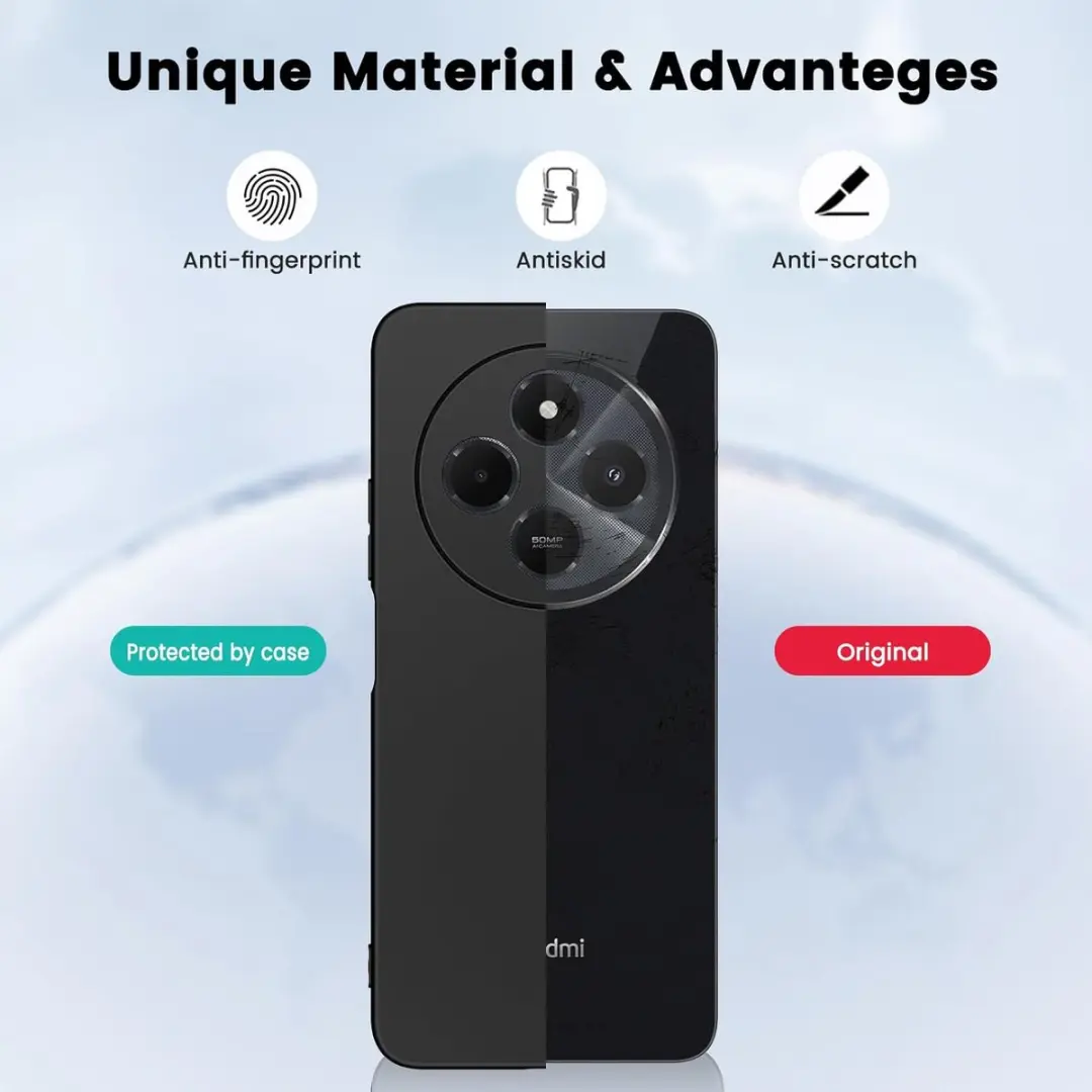 Selected Zwart Dun TPU Hoesje Xiaomi Redmi 14C