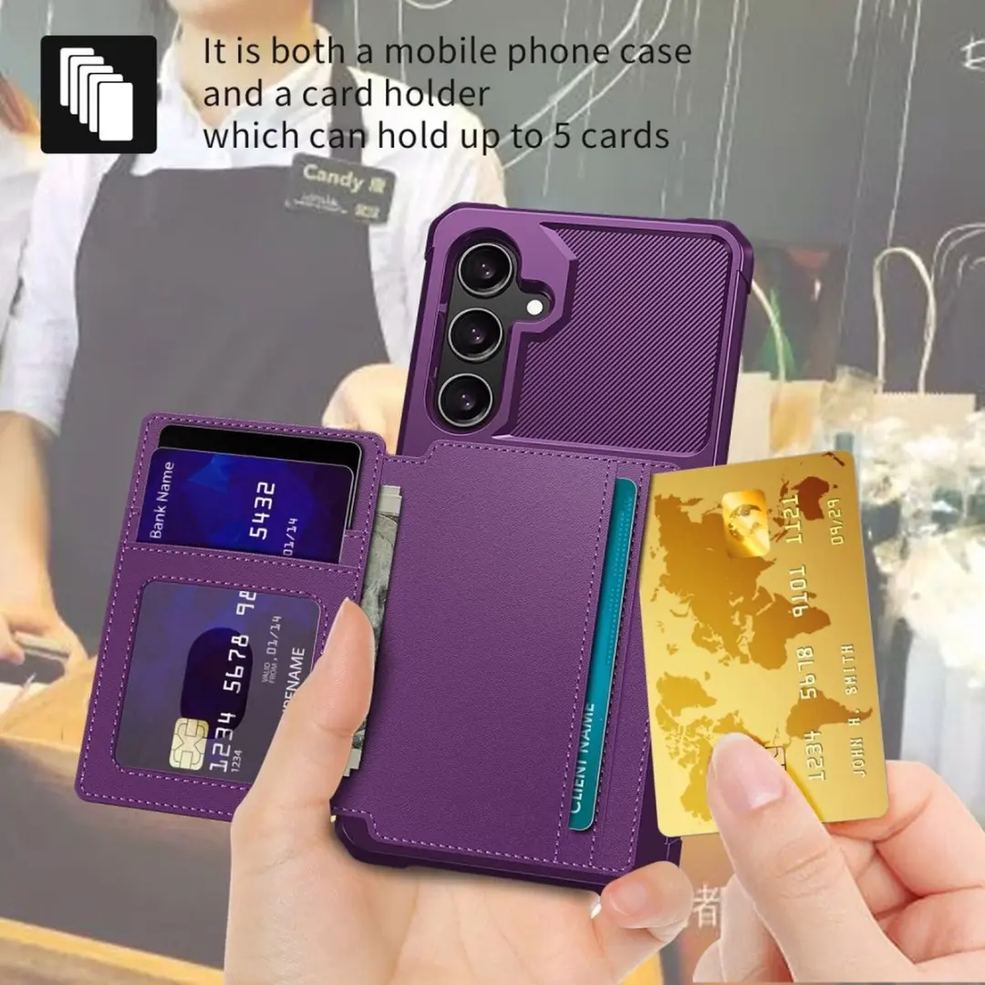 Selected Portemonnee Hoesje Samsung Galaxy S26 Plus - 3 Pasjes - Paars