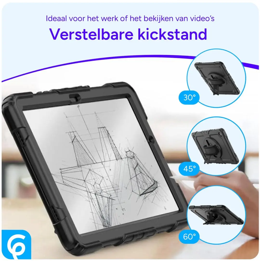 Selected Hoes Samsung Galaxy Tab A11 Plus - Roze - met Screenprotector & 360° Riem