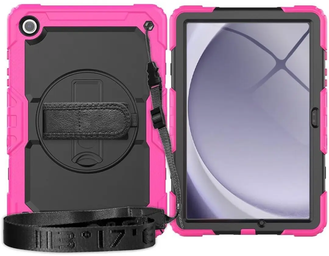 Selected Hoes Samsung Galaxy Tab A11 Plus - Roze - met Screenprotector & 360° Riem