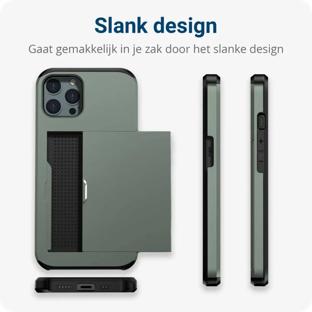 Selected Hoesje iPhone 14 Pro Max - Kaarthouder Groen
