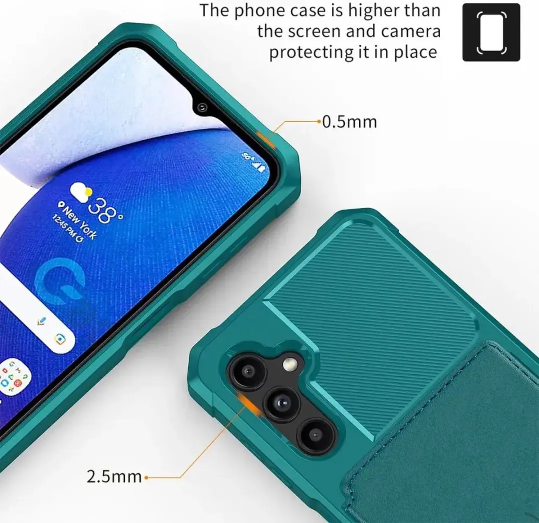 Selected Portemonnee Hoesje Samsung Galaxy A14 - Groen - 4 Pasjes - afbeelding 6 van 6