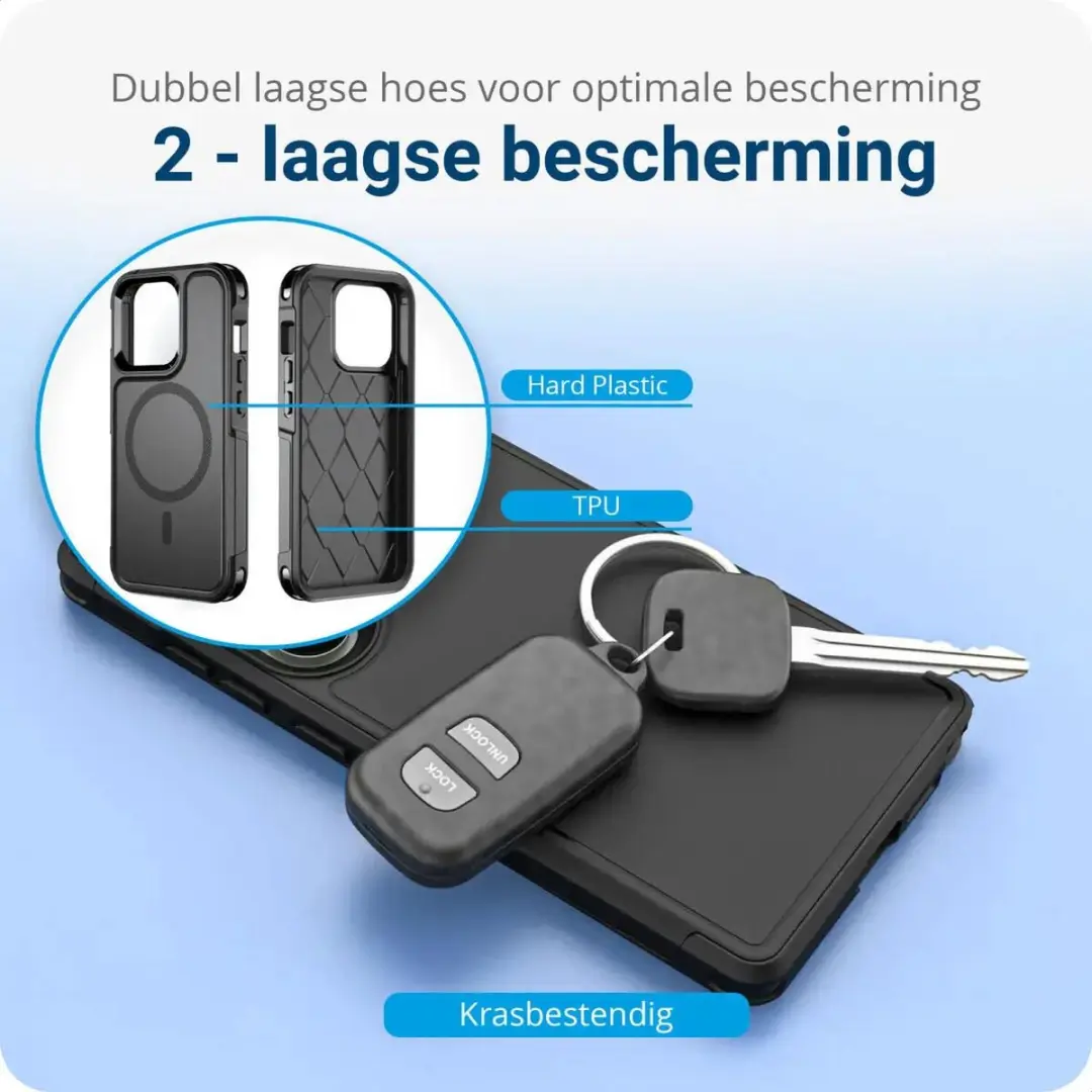 Selected Hoesje Samsung Galaxy S25 Ultra MagSafe - Dual-Layer Zwart