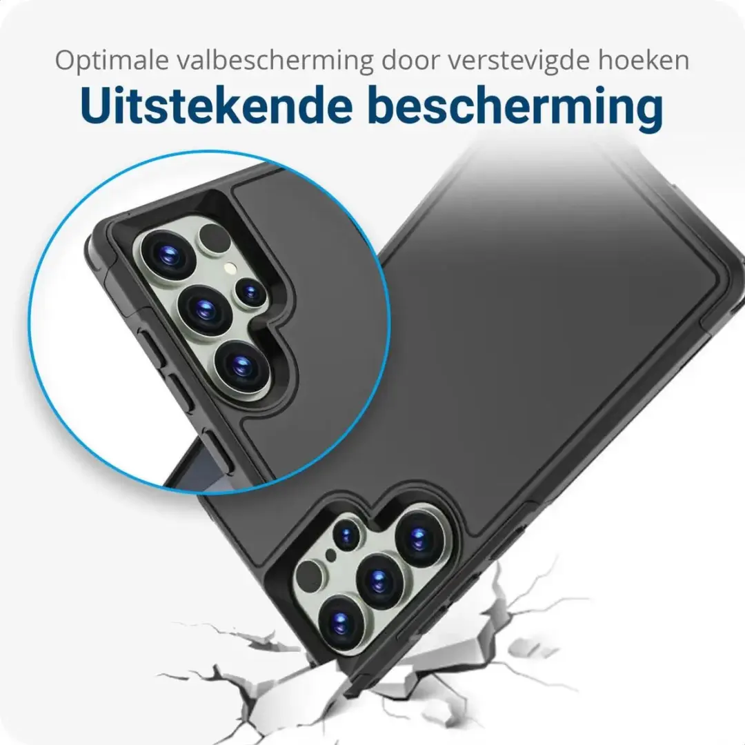 Selected Hoesje Samsung Galaxy S25 Ultra MagSafe - Dual-Layer Zwart