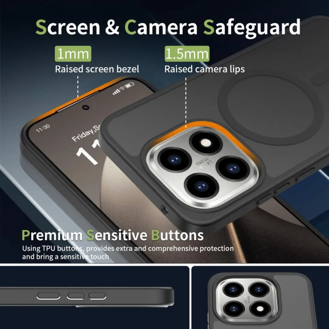 Selected Xiaomi 15T Hybrid Back Cover Hoesje - MagSafe - Zwart