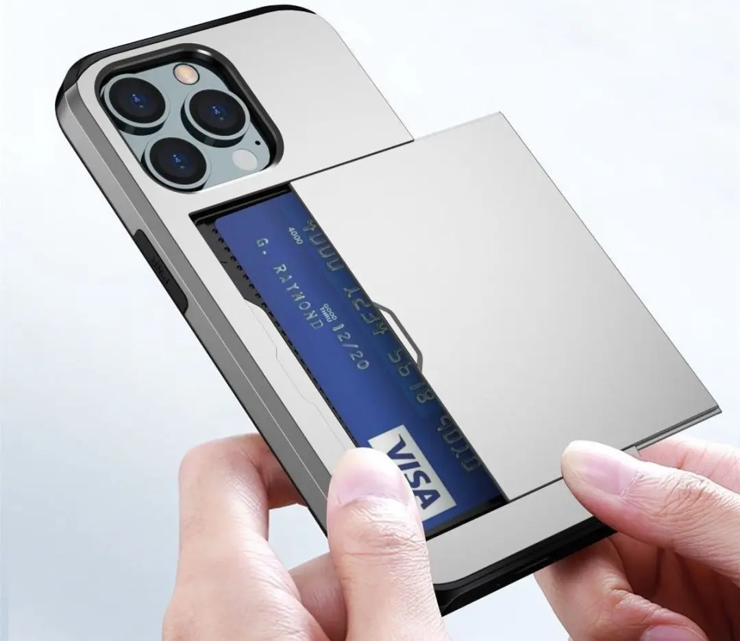 Selected Hoesje iPhone 14 Pro Max Kaarthouder - Grijs
