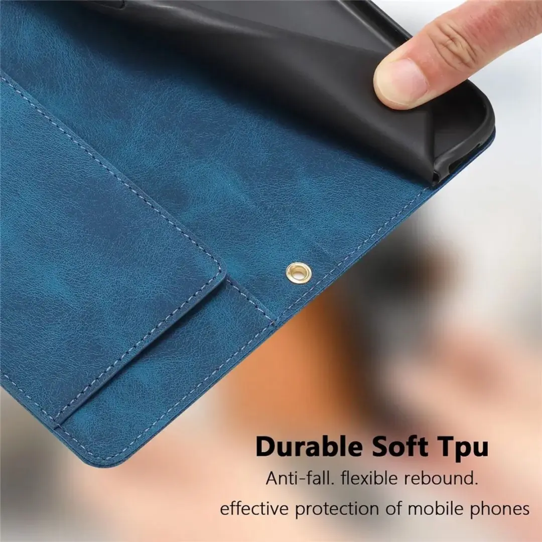 Selected Hoesje Samsung Galaxy A57 Tulpen Book Case - Blauw