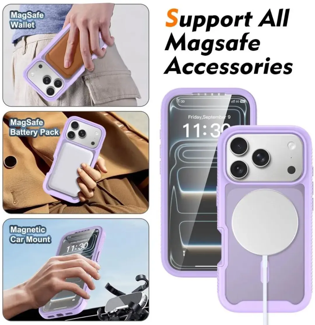 Selected by GSMpunt.nl iPhone 17 Pro Hoesje Matte Paars - MagSafe