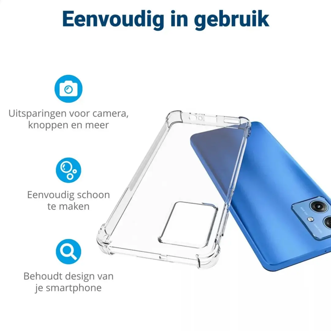Selected Transparant TPU Hoesje Motorola Moto G54 - Schokbestendig