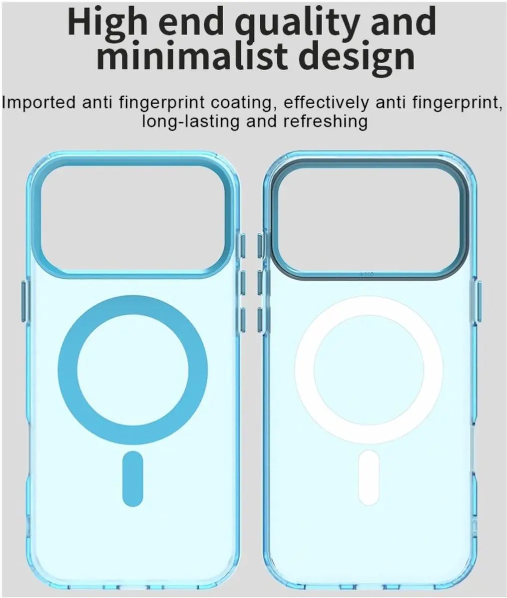 Selected MagSafe Backcover iPhone 17 Pro - Blauw & Transparant - afbeelding 6 van 6