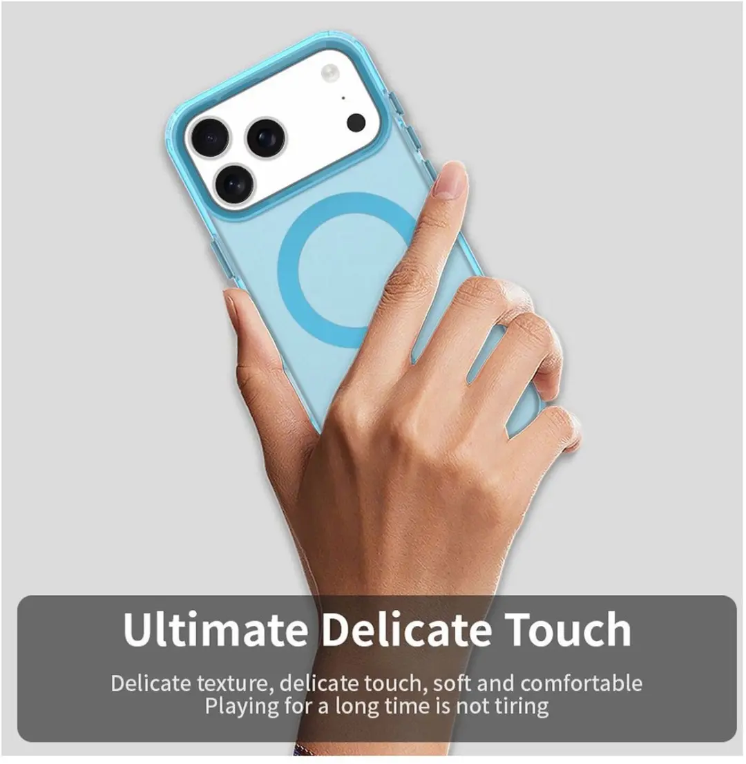 Selected MagSafe Backcover iPhone 17 Pro - Blauw & Transparant
