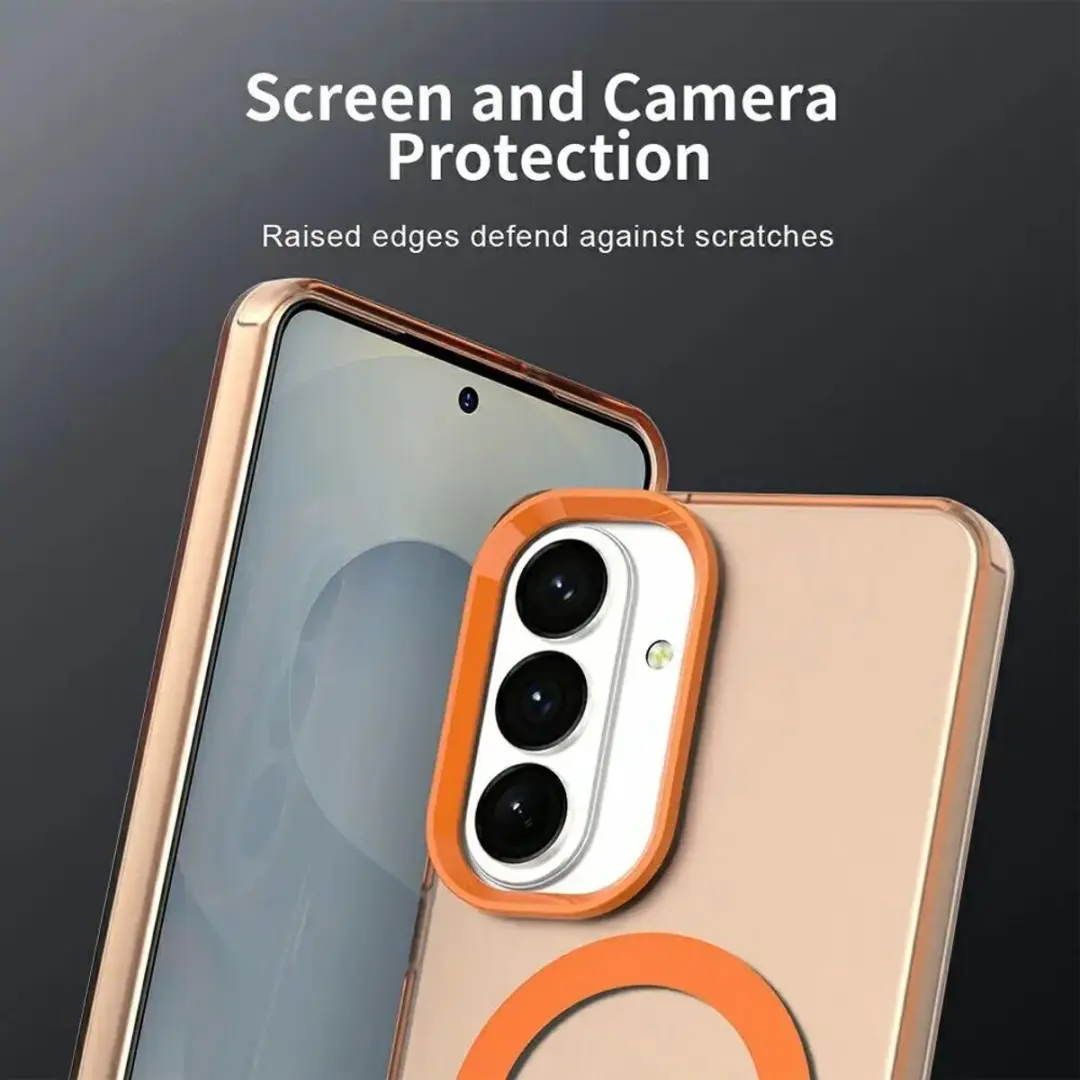 Samsung Galaxy S26 MagSafe Backcover - Oranje Transparant - afbeelding 6 van 6