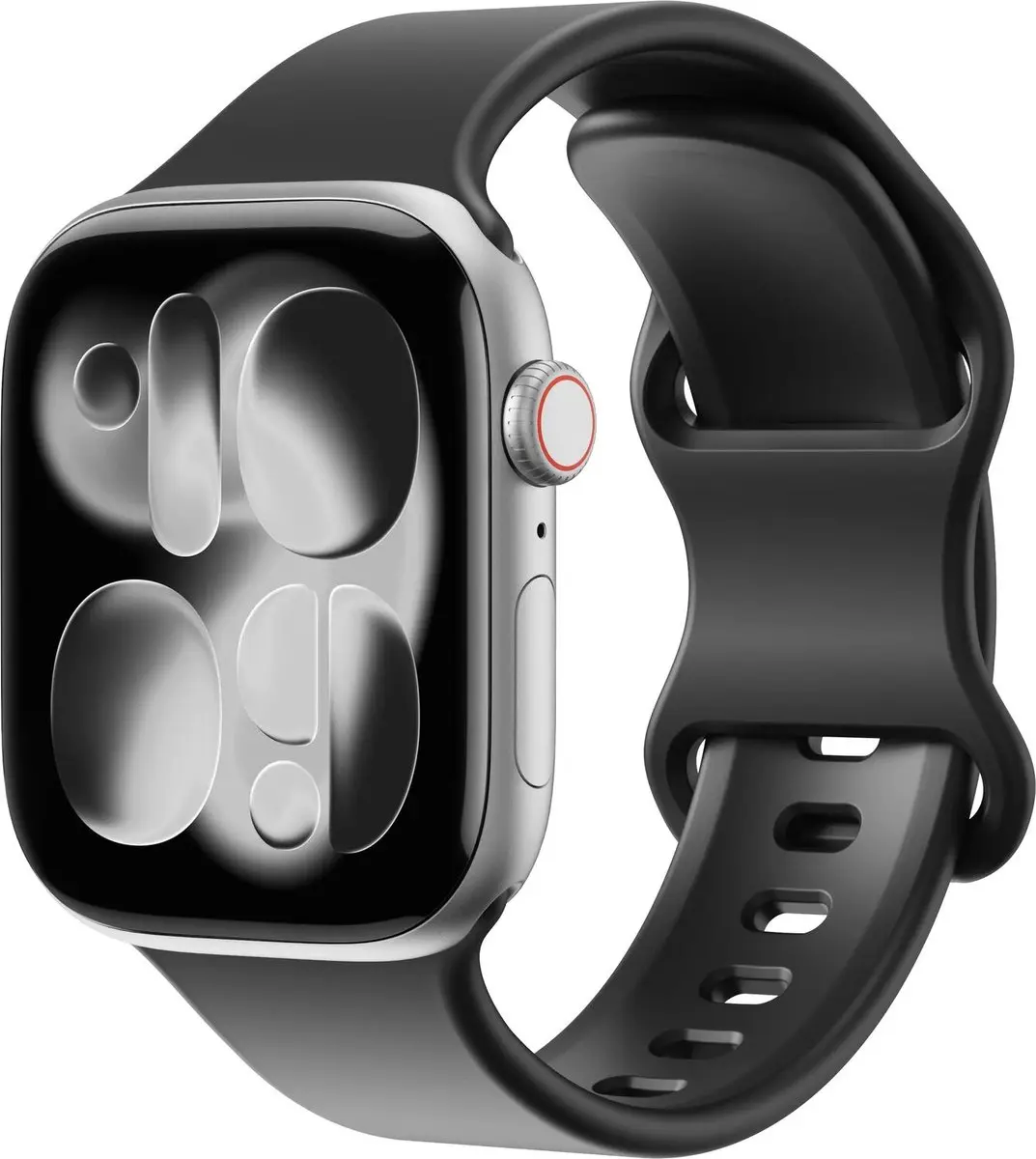 Selected SBG Siliconen Bandje Apple Watch - 3 Stuks - Zwart