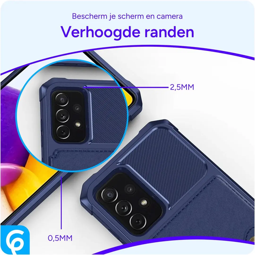 Selected Portemonnee Hoesje Samsung Galaxy A52/A52S - 4 Pasjes - Donkerblauw
