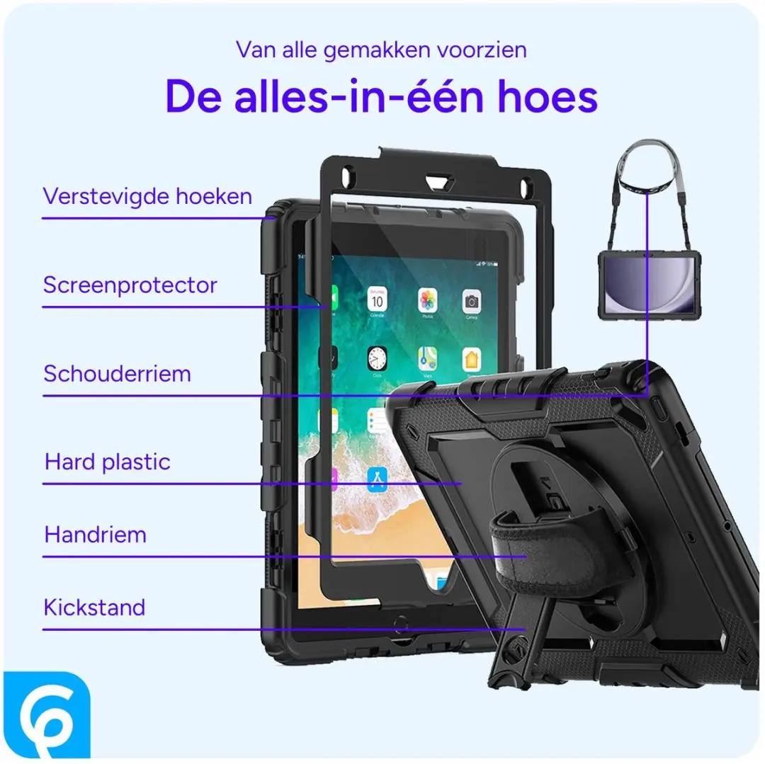 Selected Hoes iPad 9.7 Blauw - met Screenprotector & Riemen