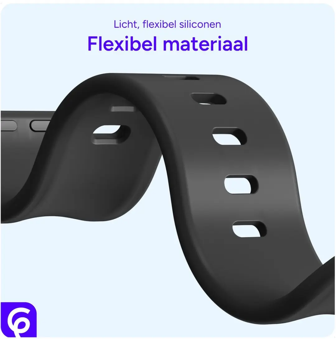 Selected SBG Siliconen Bandje Apple Watch 7 45mm - Zwart