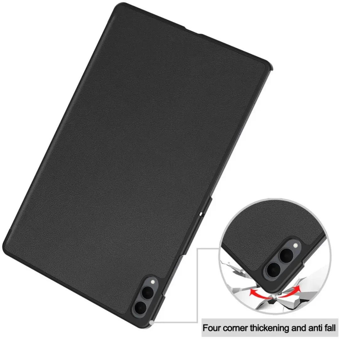 Samsung Galaxy Tab S11 Ultra Book Case Hoes - Tri-fold Zwart
