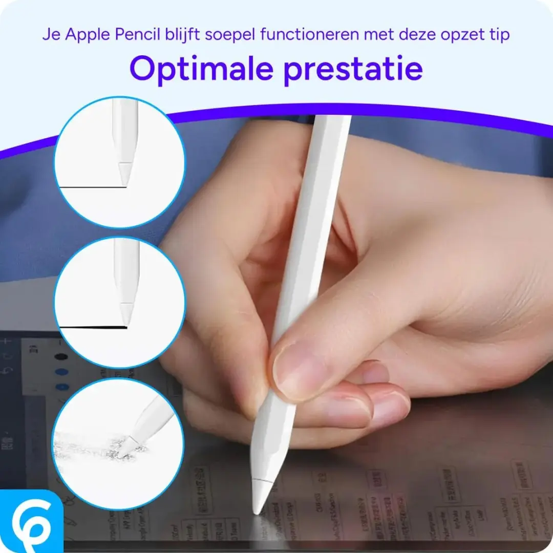 Selected Replacement Tips Apple Pencil 1&2 - 3 Stuks Wit