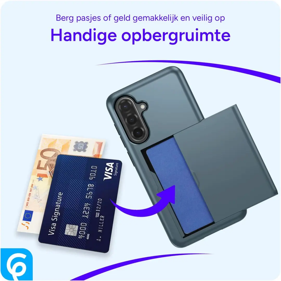 Selected Hoesje Samsung Galaxy A56 - Kaarthouder Blauw
