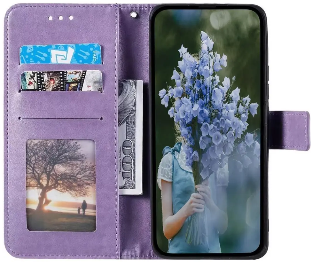 Selected Mandala Book Case Samsung Galaxy A36 - Hoesje Paars
