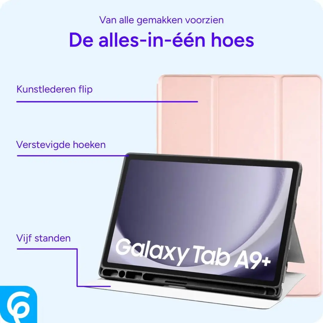 Selected Tablet Hoes Samsung Galaxy Tab A9 Plus - Roze