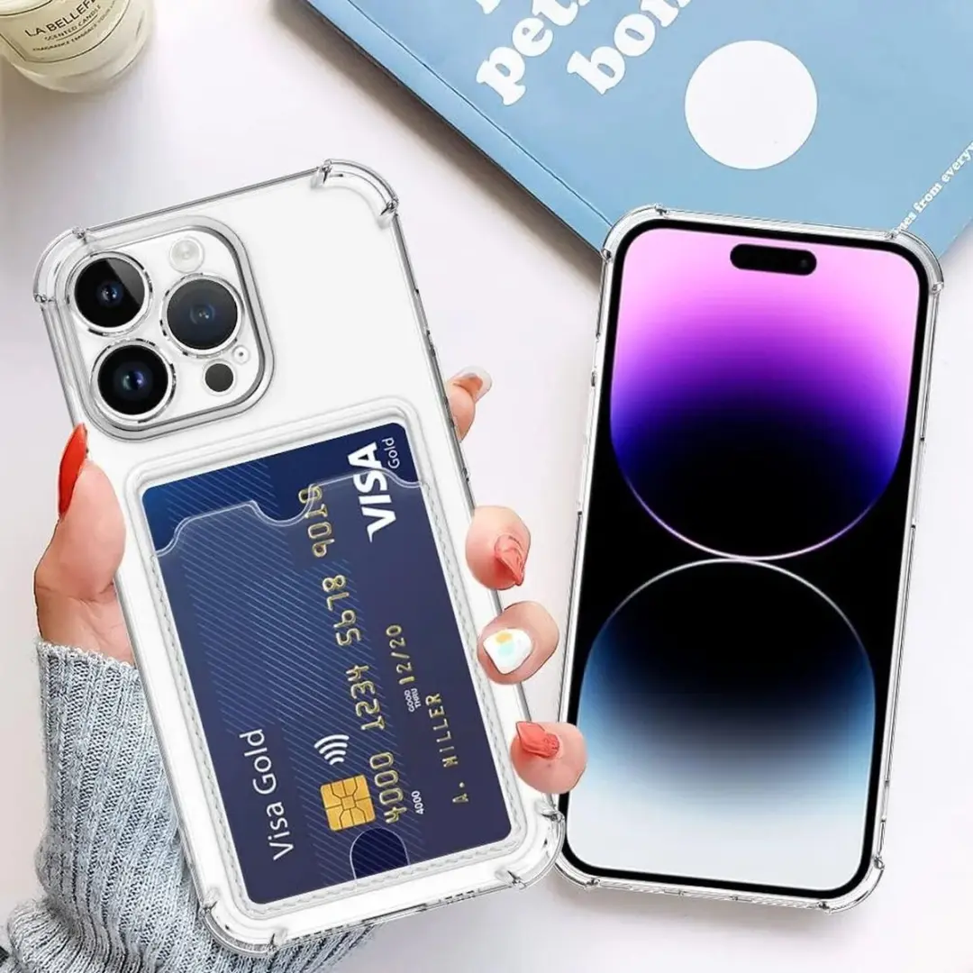 Selected by GSMpunt Transparant TPU Hoesje iPhone 15 Pro Max - 1 Pasjeshouder