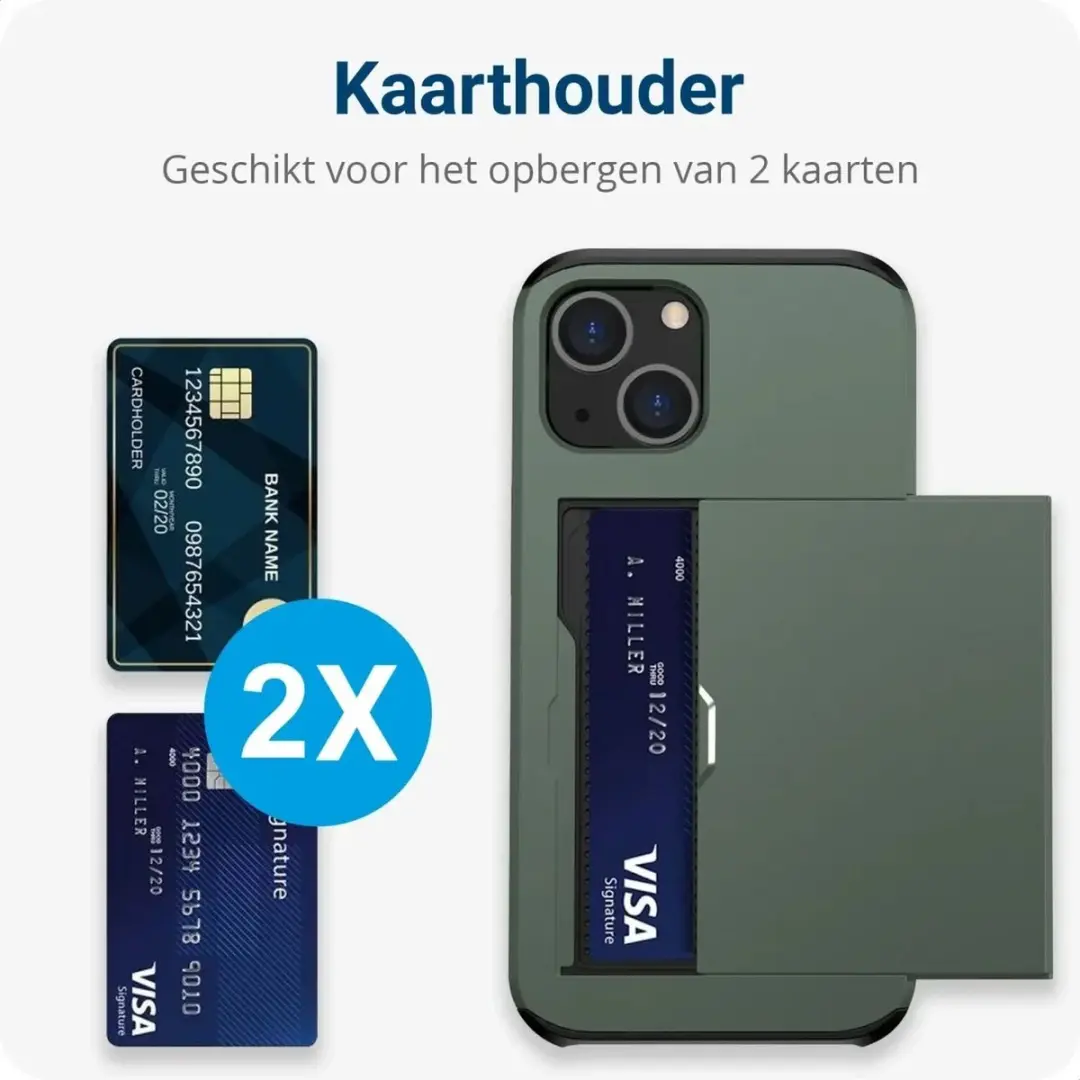 Selected Hoesje Samsung Galaxy S23 Plus - Kaarthouder Groen