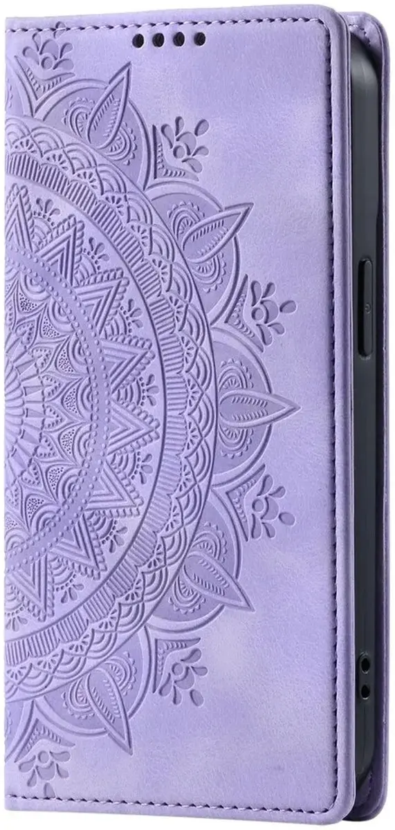 Selected Hoesje Mandala Book Case Xiaomi 14T - Paars - 2 Pasjes - afbeelding 6 van 6