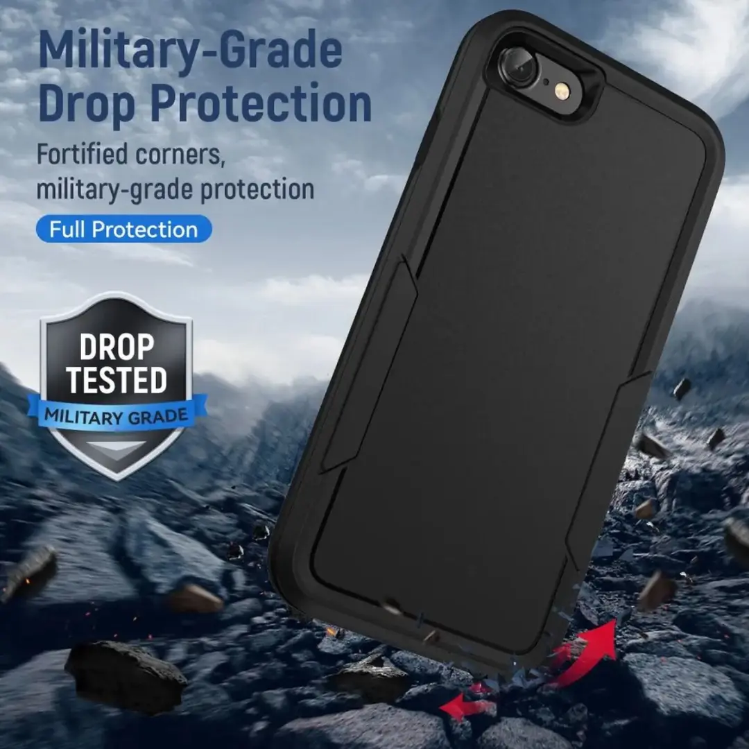 Selected Back Cover iPhone 16e/17e Rugged Hoesje - Zwart
