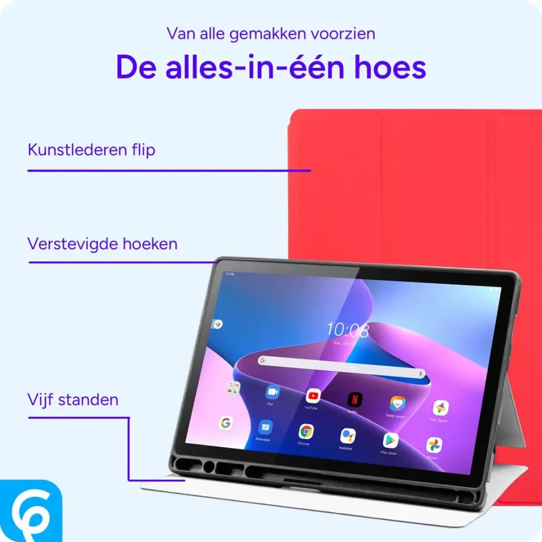 Selected Tablethoes Lenovo Tab M10 Plus Gen 3 - Rood