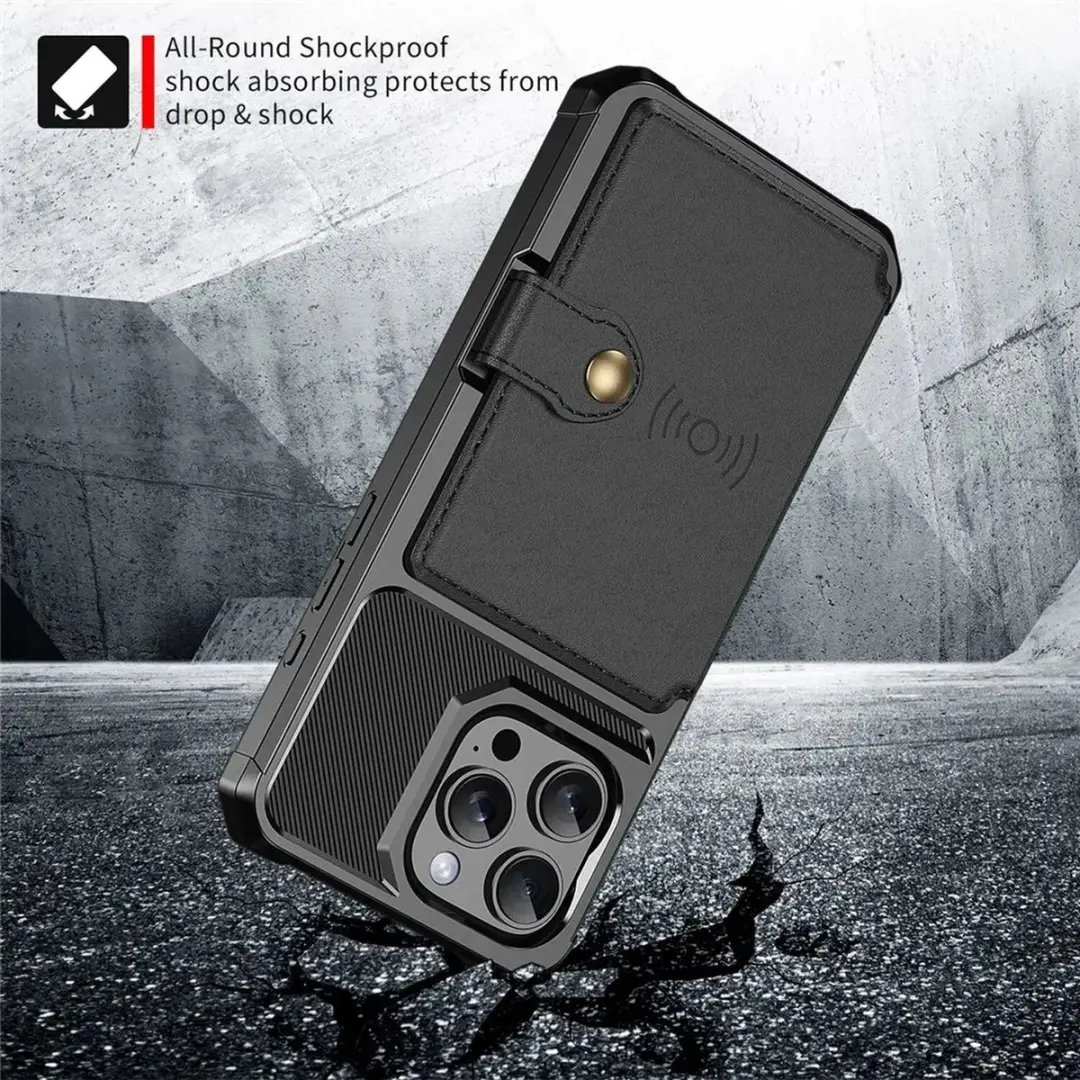 Selected Portemonnee Hoesje iPhone 16 Plus - 4 Pasjes - Zwart