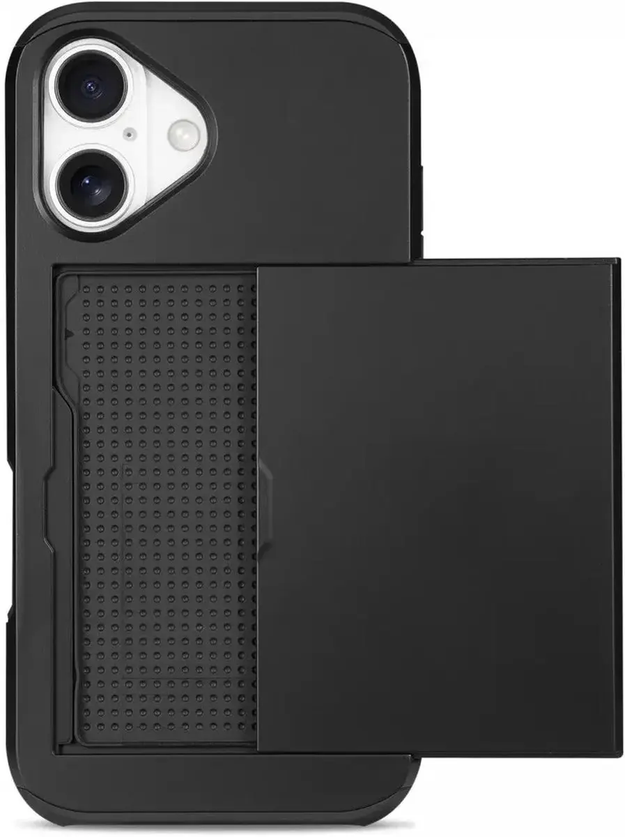 Selected Hoesje iPhone 16 Plus Kaarthouder - 2 Pasjes Zwart