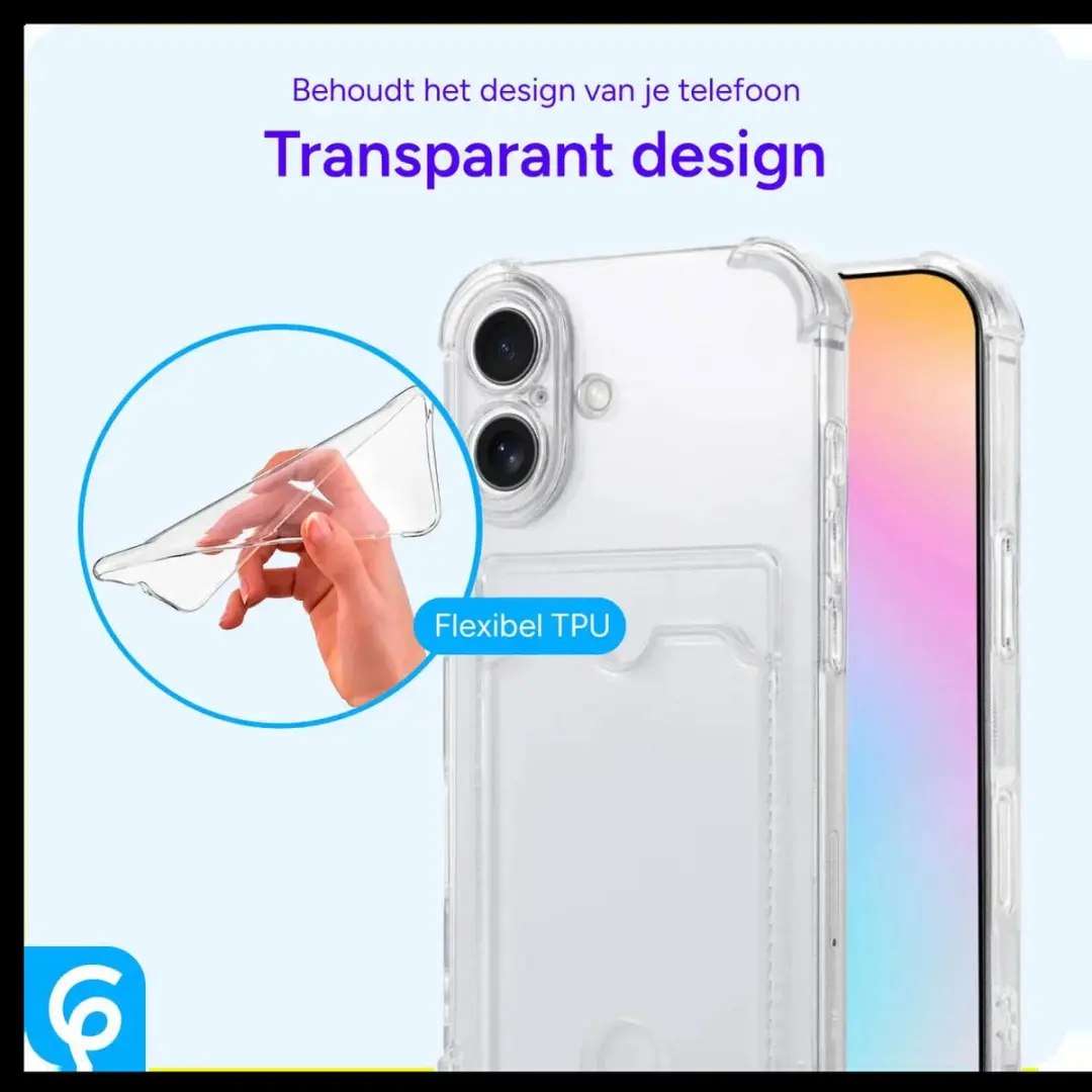 Selected Transparant TPU Hoesje Samsung Galaxy A33 - 1 Pasjeshouder