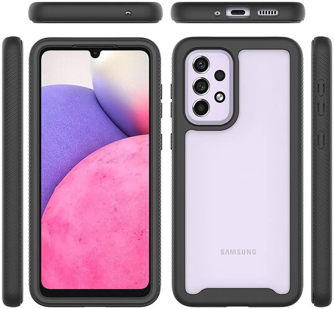 Selected Hoesje Samsung Galaxy A33 - Full Protect Zwart/Transparant
